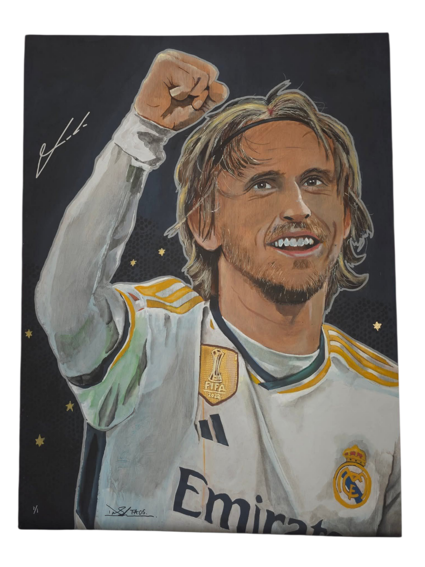 Luka Modrić signed original artwork 1/1 - Real Madrid