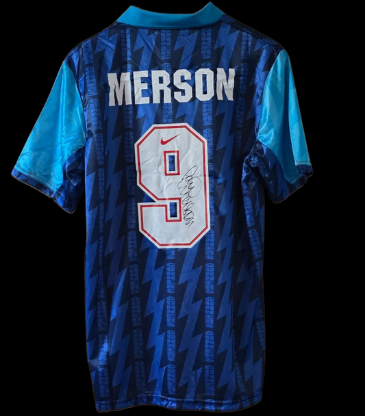 Paul Merson signed Arsenal 94/95 away shirt