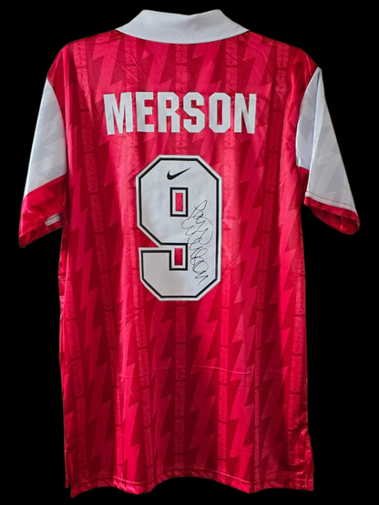 Paul Merson signed Arsenal 94/95 home shirt