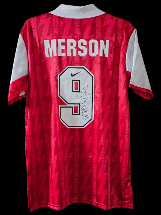 Paul Merson signed Arsenal 94/95 home shirt