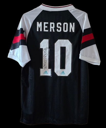 Paul Merson signed Arsenal 1993 cup special shirt