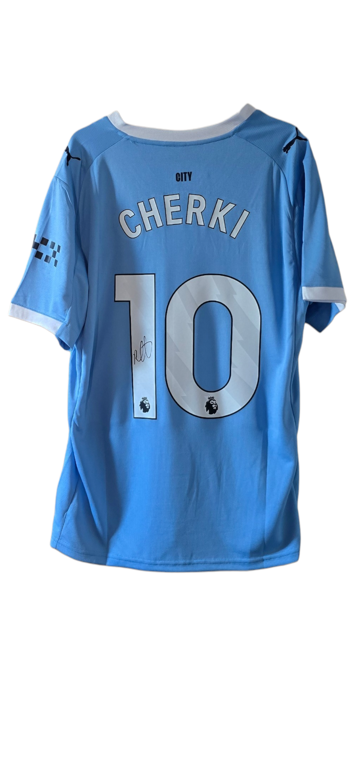Cherki signed Manchester City shirt