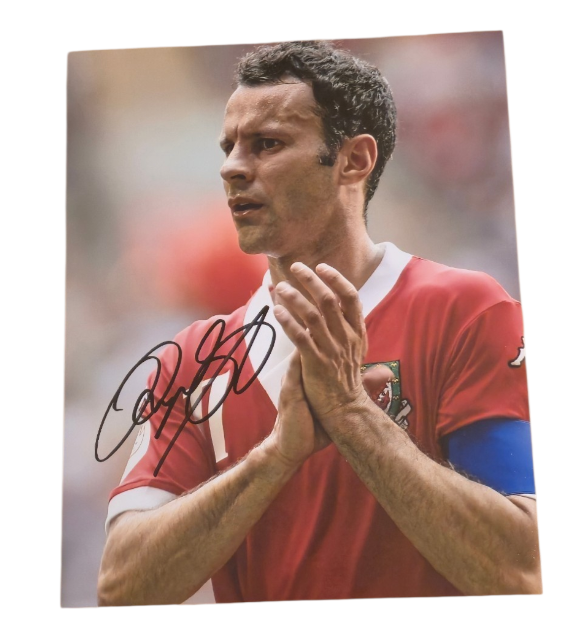 Ryan Giggs signed Wales Photo