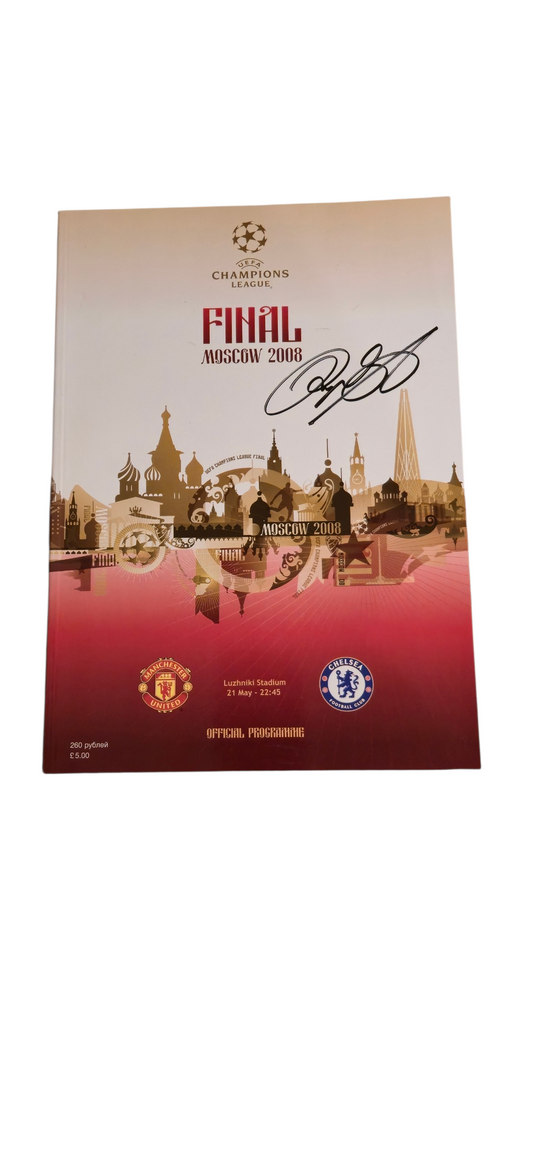 Ryan Giggs signed 08 champions league programme