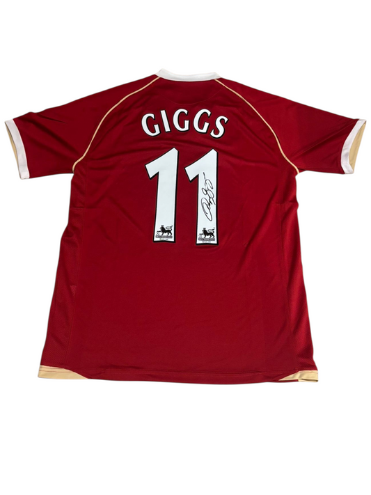 Ryan Giggs signed Manchester united shirt