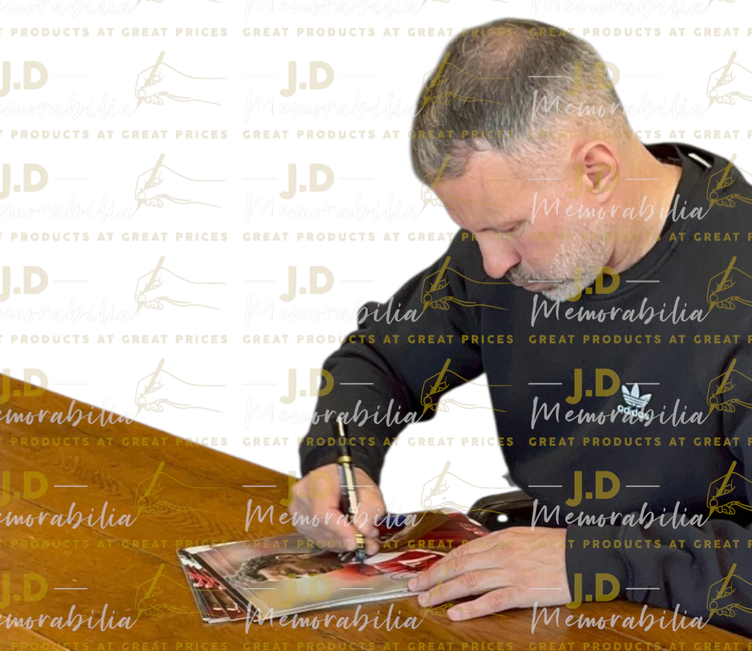 Ryan Giggs signed Wales Photo