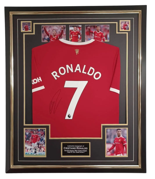 Cristiano Ronaldo signed and framed Manchester United shirt