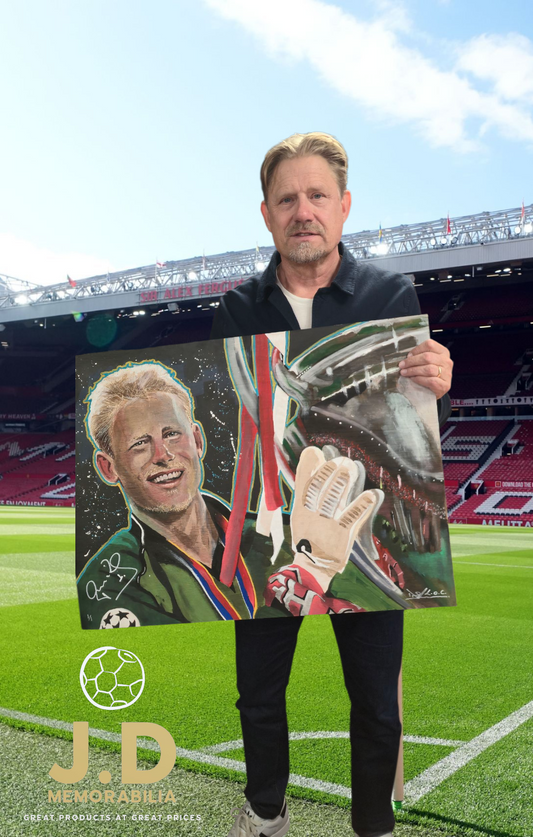 Peter Schmeichel hand signed 1/1 painting